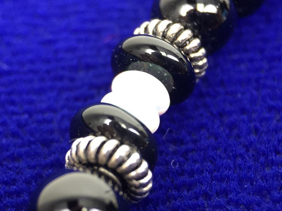 Sterling Silver Native American Pendant With Black Onyx Necklace 39g New With Tags [Photo 12]