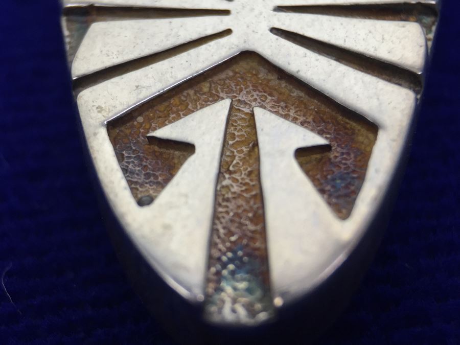 Sterling Silver Native American Pendant With Black Onyx Necklace 39g New With Tags [Photo 14]