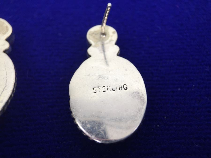 Sterling Silver Rhodochrosite Pierced Earrings 9g [Photo 8]