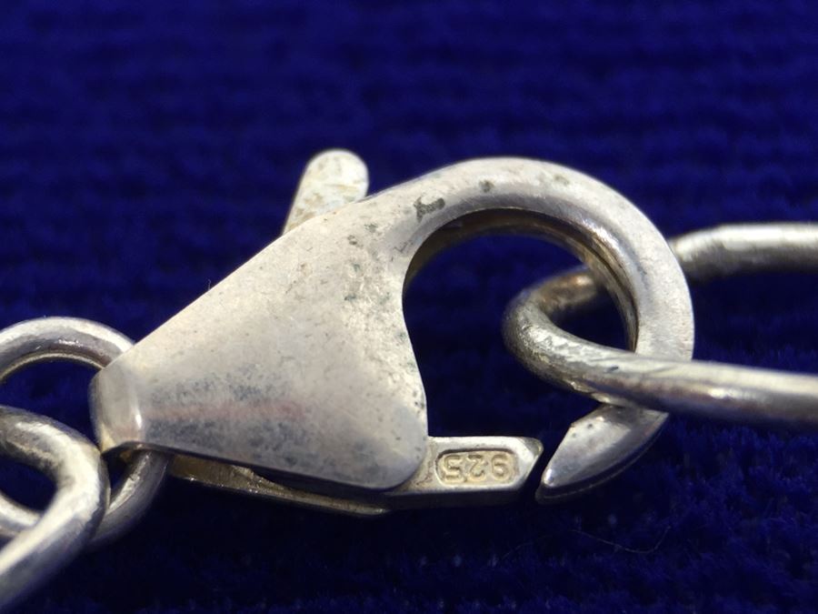 Genuine Blue Moonstone And Sterling Silver Necklace And Matching Earrings [Photo 17]