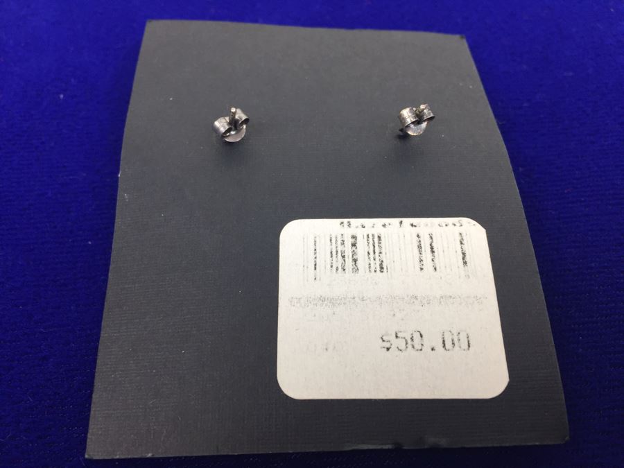 Vintage Sterling Silver Malachite Pierced Earrings 11g [Photo 5]