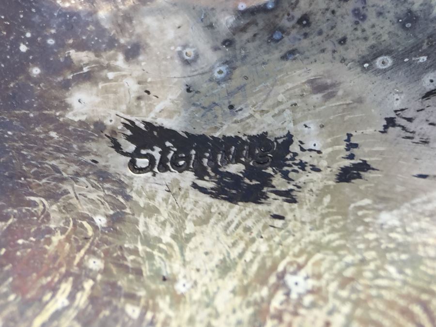 Vintage Sterling Silver Malachite Pierced Earrings 11g [Photo 7]