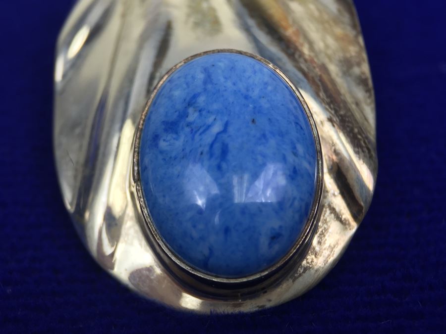 Vintage Sterling Silver Native American Pierced Earrings Signed G Sterling 11g [Photo 8]