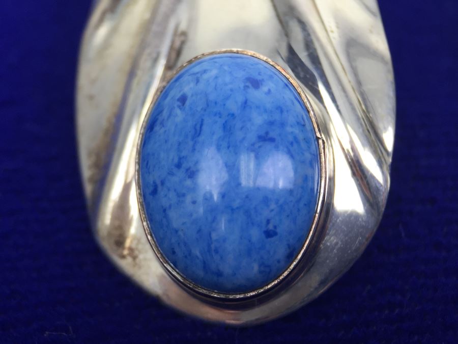 Vintage Sterling Silver Native American Pierced Earrings Signed G Sterling 11g [Photo 2]