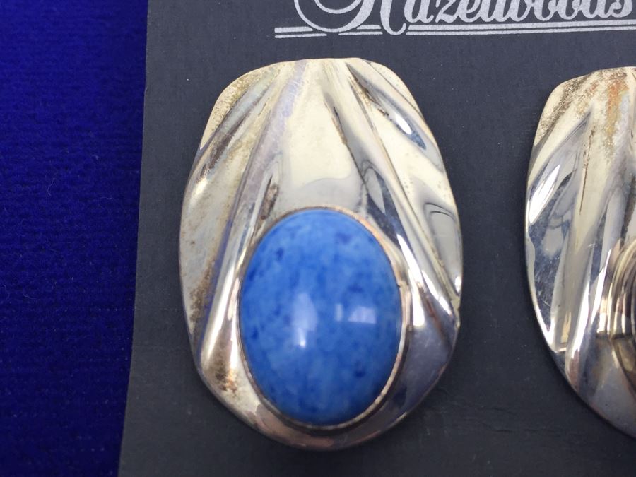 Vintage Sterling Silver Native American Pierced Earrings Signed G Sterling 11g [Photo 4]