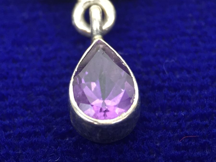 Shemoni Fashion Sterling Silver Amethyst Earrings [Photo 4]