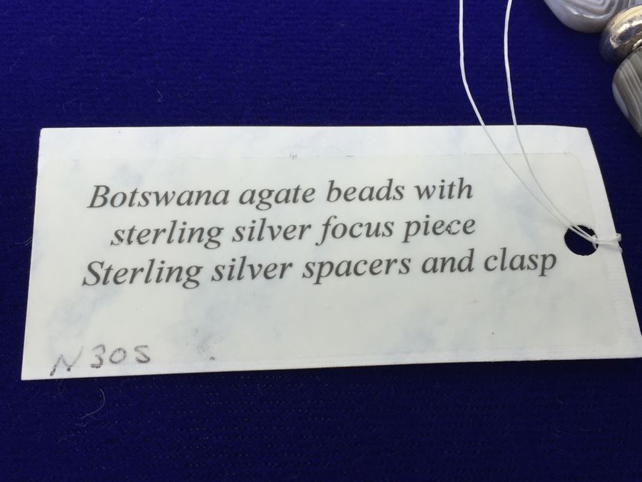 Botswana Agate Beads With Sterling Silver Accents [Photo 4]