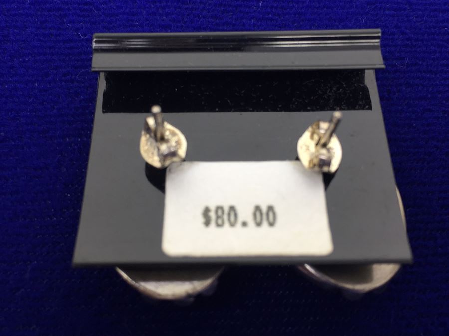 Sterling Silver And Malachite Pierced Earrings [Photo 4]