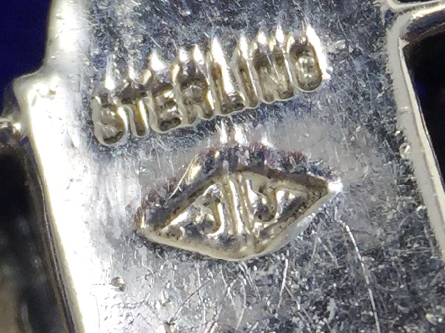 Vintage Sterling Silver Marcasite, Moonstone, Black Onyx Bracelet Signed Sterling JJ Judith Jack [Photo 13]