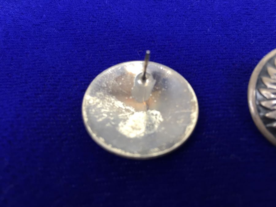 Vintage Sterling Silver Pierced Earrings 8g [Photo 6]