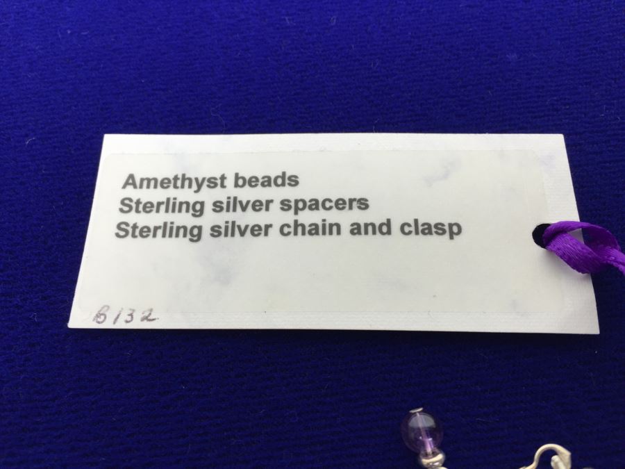 Amethyst Beads Accented With Sterling Silver Bracelet [Photo 4]