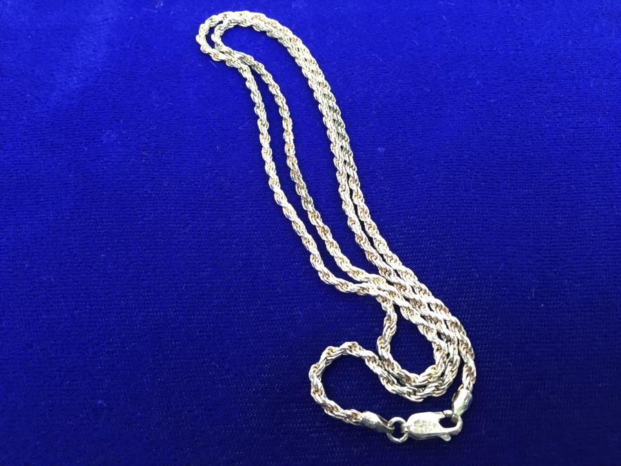 Sterling Silver Italian Rope Chain 15g [Photo 2]