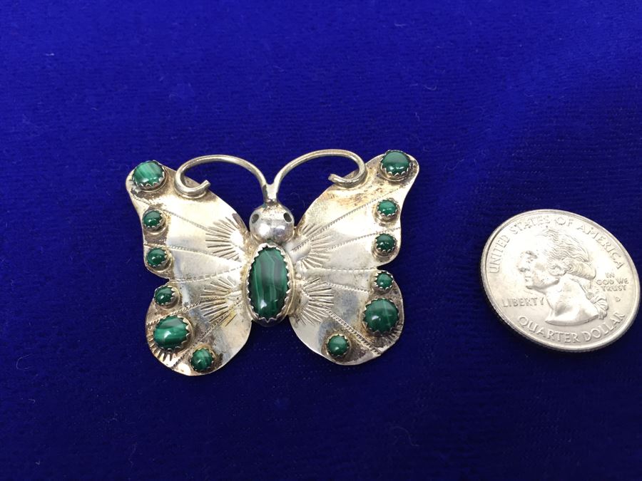 Sterling Silver Butterfly Brooch Signed FY Sterling [Photo 1]