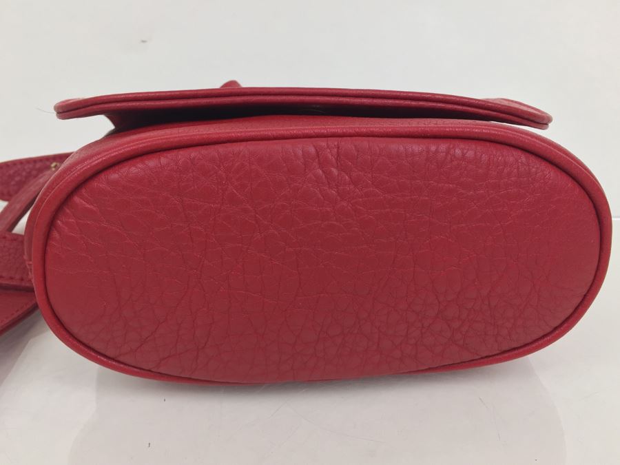 Cherry Red Coach Handbag With Detachable Shoulder Strap. Front Snap  Pockets. | eBay