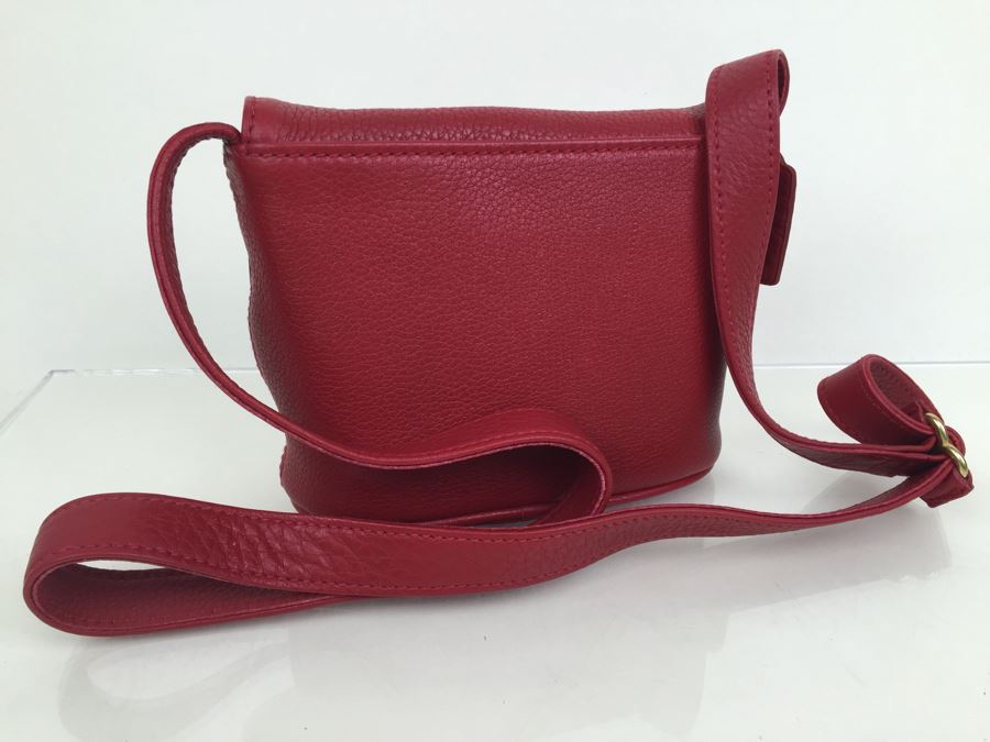 Red Leather Coach Handbag I 6M-4919 [Photo 6]