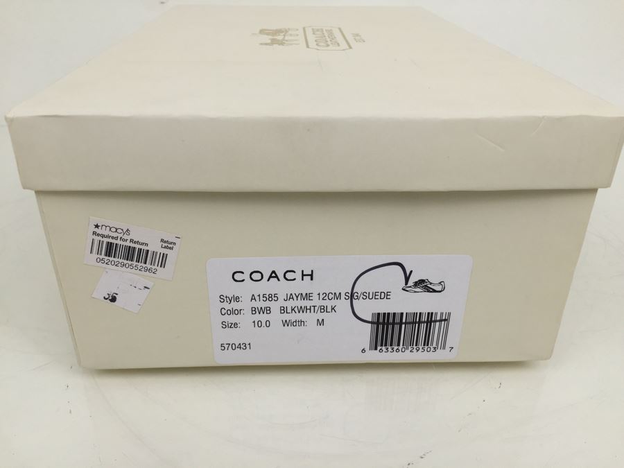 COACH Jayme Shoes Style A1585 Suede Size 10M New In Box [Photo 1]