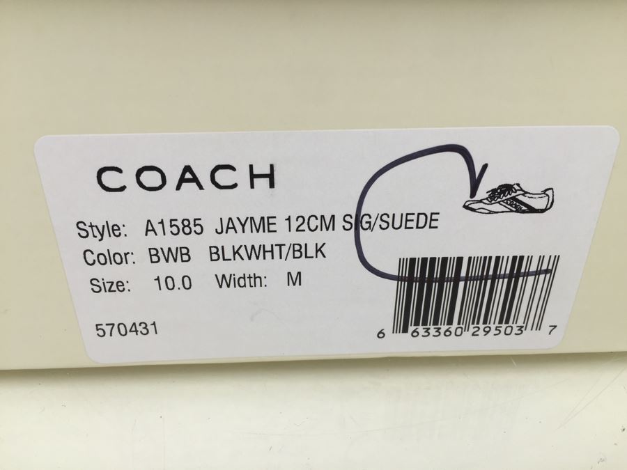 COACH Jayme Shoes Style A1585 Suede Size 10M New In Box [Photo 6]