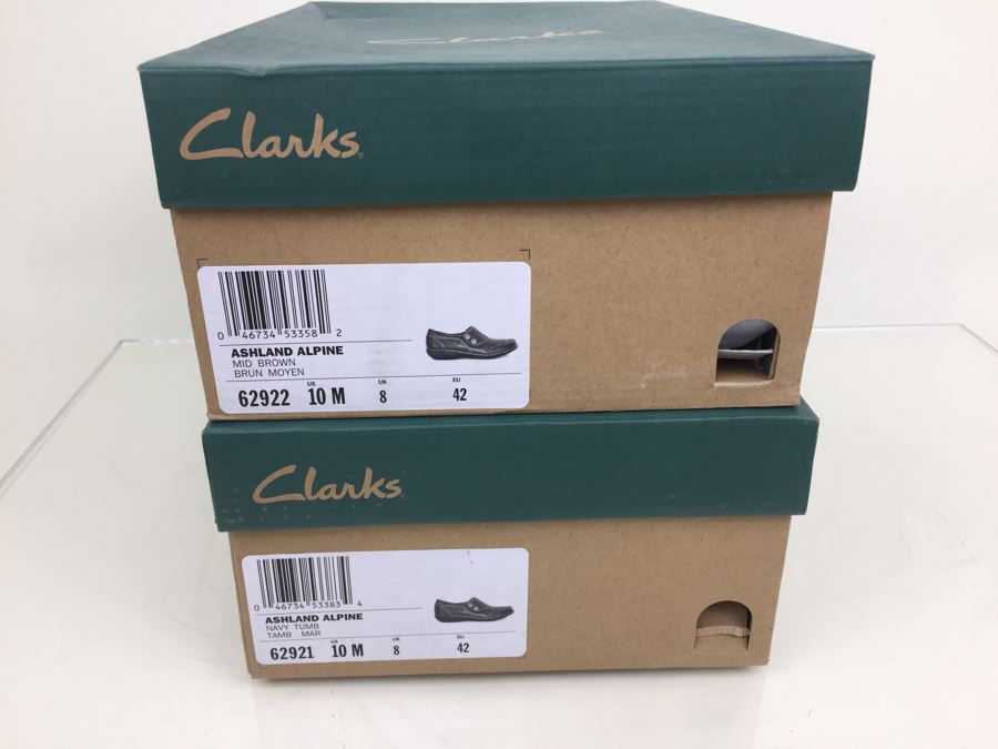Pair Of Clarks Womens Shoes Ashland Alpine Size 10M New In Box