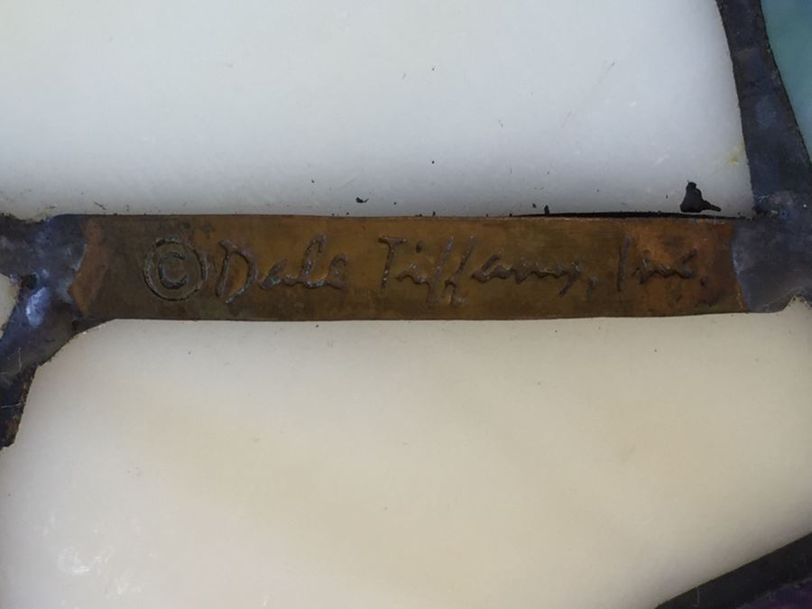 Stunning Dale Tiffany Floor Lamp With Hummingbird And Floral Motif [Photo 12]