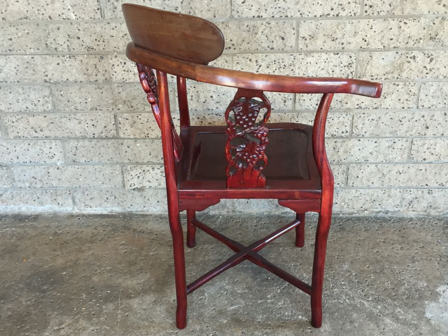 Rosewood Chinese Corner Chair With Inlay Mother Of Pearl Rosewood Chinese Corner Chair With Inlay Mother Of Pearl Photo 2