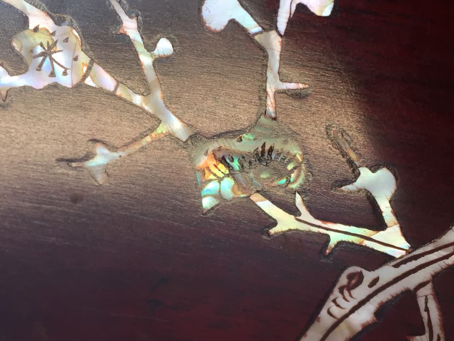 Rosewood Chinese Corner Chair With Inlay Mother Of Pearl  [Photo 7]