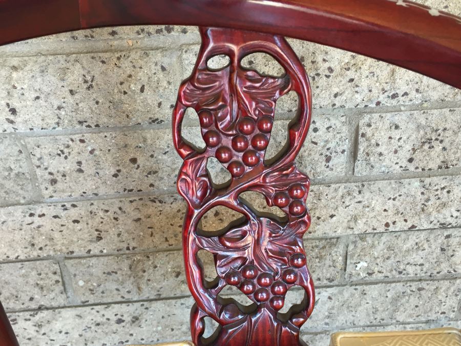 Rosewood Chinese Corner Chair With Inlay Mother Of Pearl  [Photo 12]