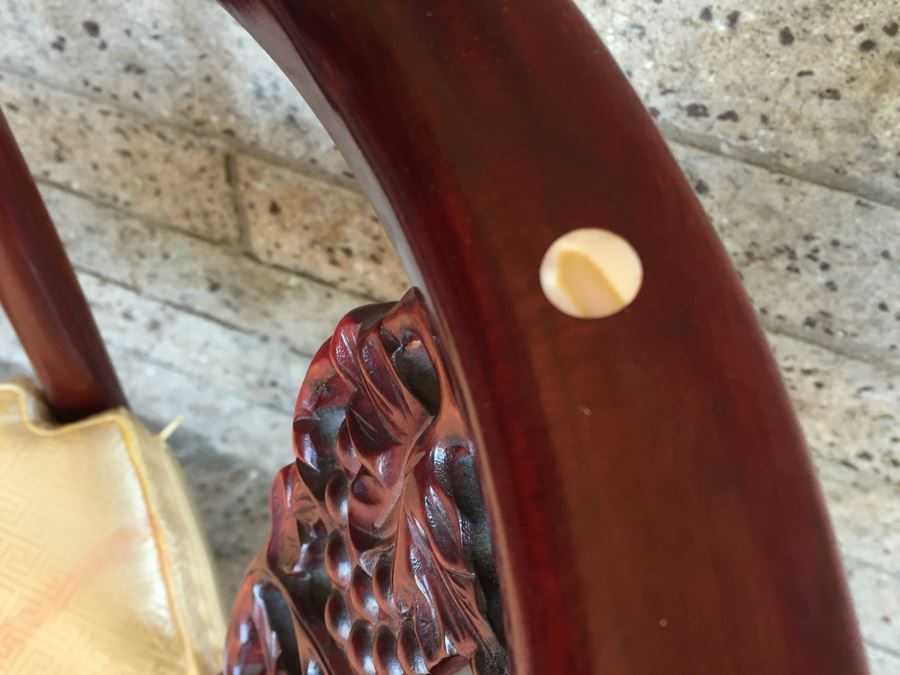 Rosewood Chinese Corner Chair With Inlay Mother Of Pearl  [Photo 10]