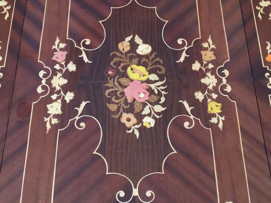 Vintage Italian Inlaid Marquetry Wood Serving Bar Tea Cart Drop Leaf Gorgeous [Photo 20]