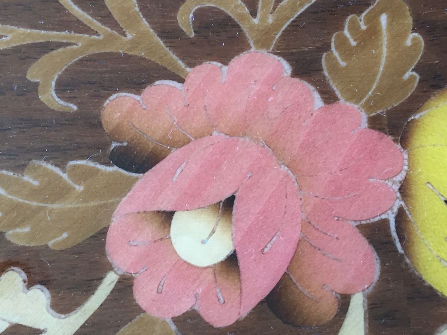 Vintage Italian Inlaid Marquetry Wood Serving Bar Tea Cart Drop Leaf Gorgeous [Photo 7]