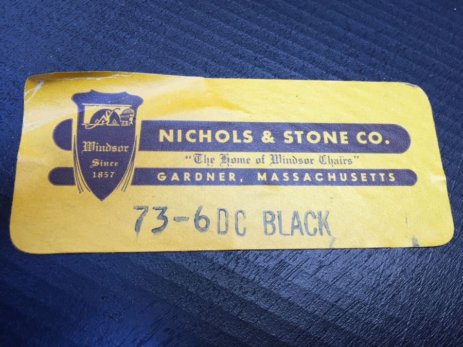 Nichols & Stone Rocking Chair Windsor Chair Black And Gold Stenciled [Photo 3]