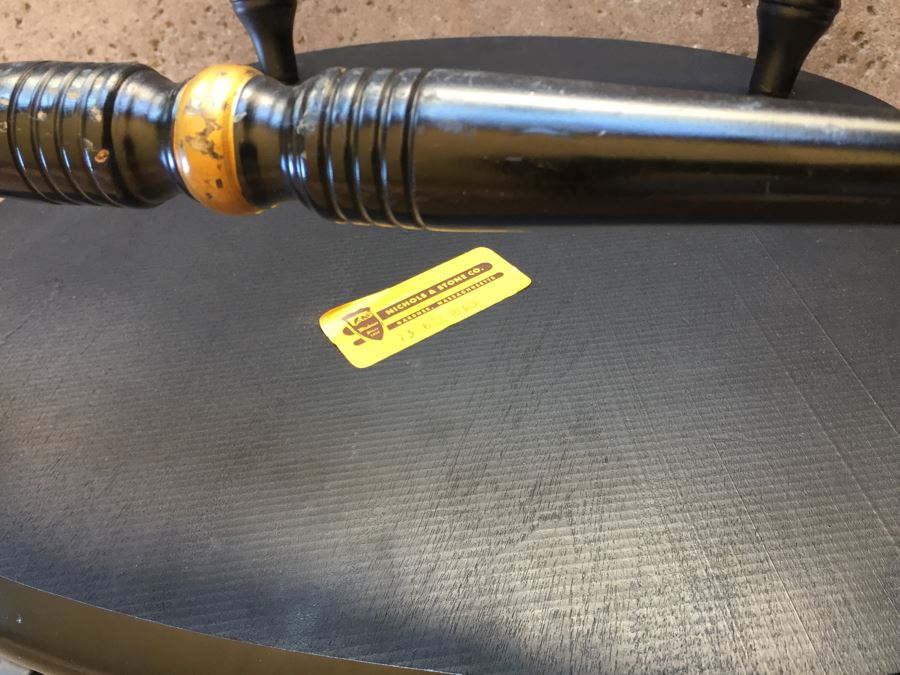 Nichols & Stone Rocking Chair Windsor Chair Black And Gold Stenciled [Photo 16]