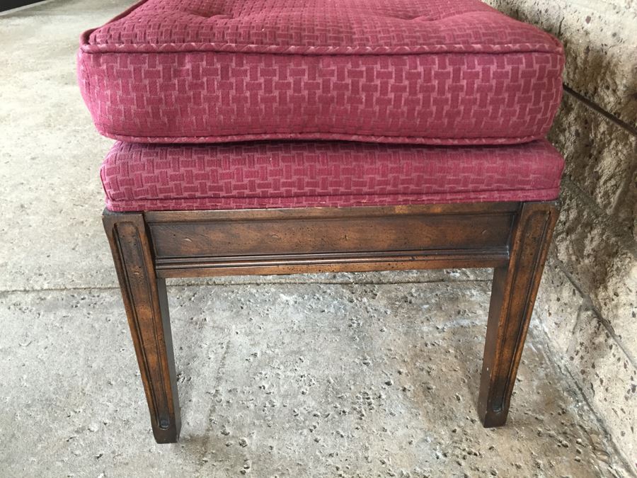 Pair Of Benches One With Integrated Marble Top Table [Photo 11]