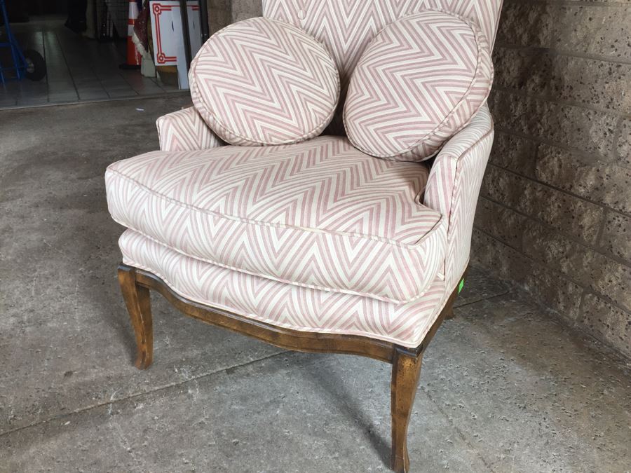 Nice High Back Upholstered Chair With Pillows [Photo 13]