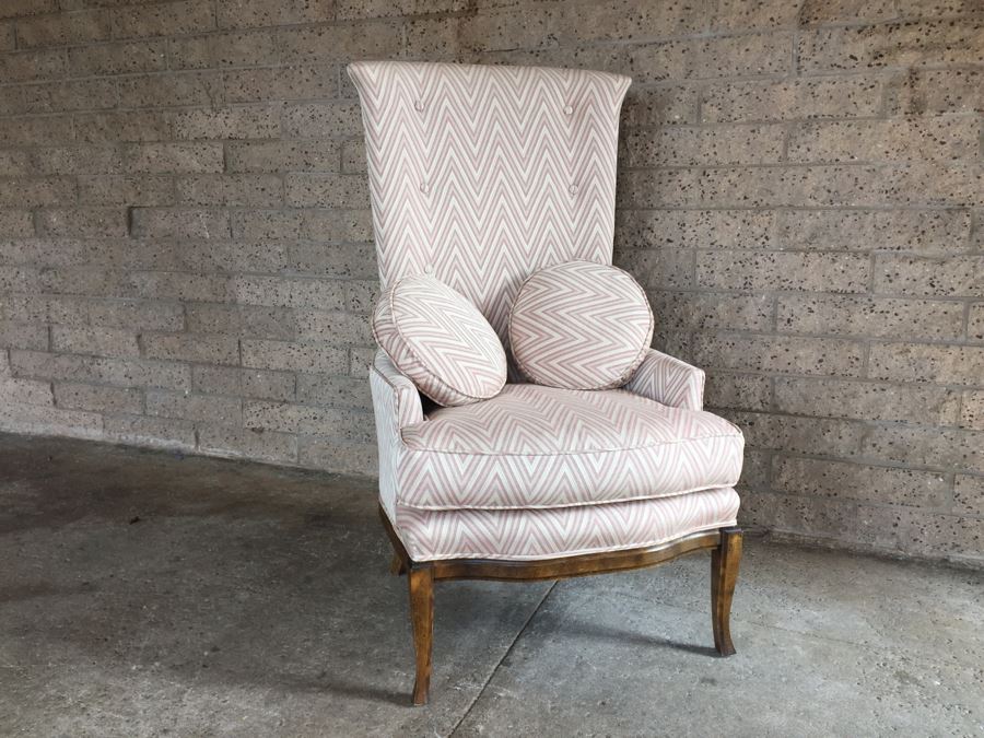 Nice High Back Upholstered Chair With Pillows [Photo 11]