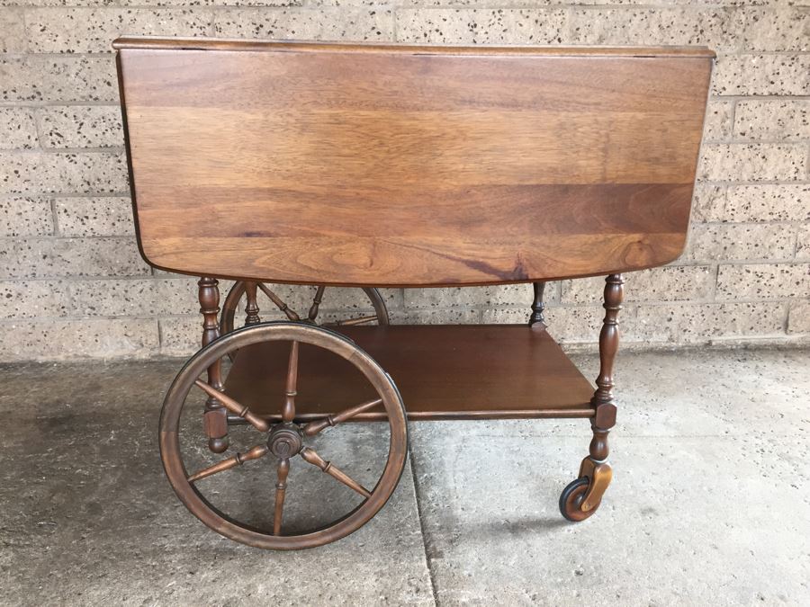 Antique Wooden Tea Cart Davies Putname Company Grand Rapids Michigan [Photo 1]