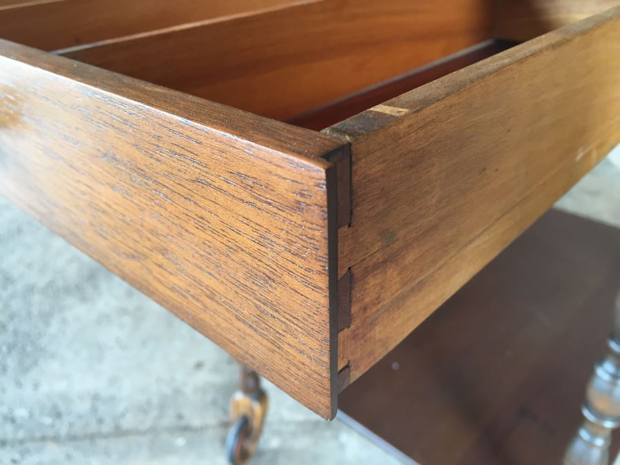 Antique Wooden Tea Cart Davies Putname Company Grand Rapids Michigan [Photo 13]