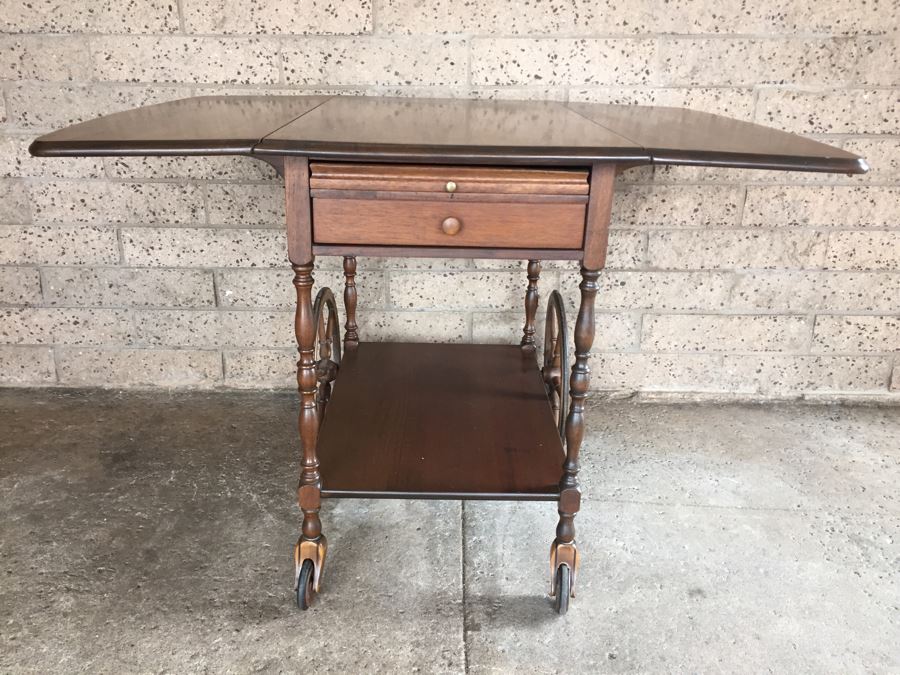 Antique Wooden Tea Cart Davies Putname Company Grand Rapids Michigan [Photo 14]