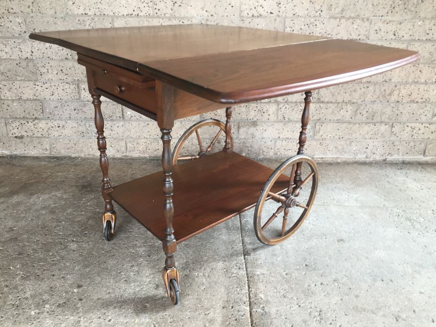 Antique Wooden Tea Cart Davies Putname Company Grand Rapids Michigan [Photo 17]