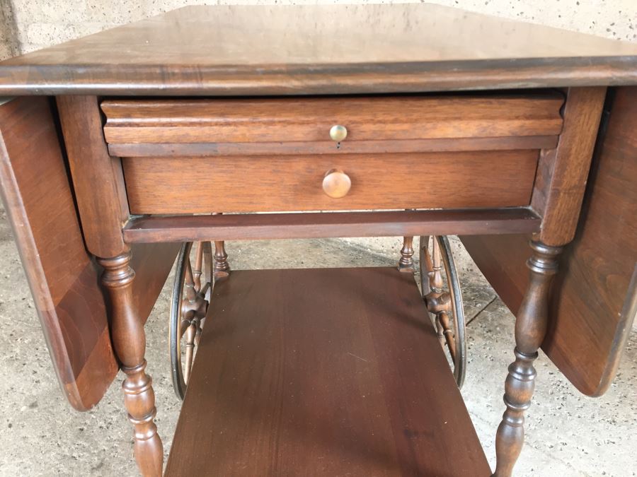 Antique Wooden Tea Cart Davies Putname Company Grand Rapids Michigan [Photo 9]
