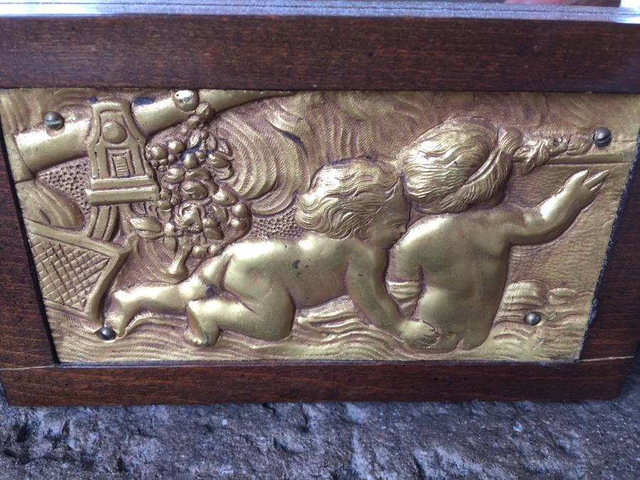 Stunning Hallway Table With Matching Mirror Gilt Decorated With Porcelain Painted Floral Motifs Made In Spain [Photo 36]