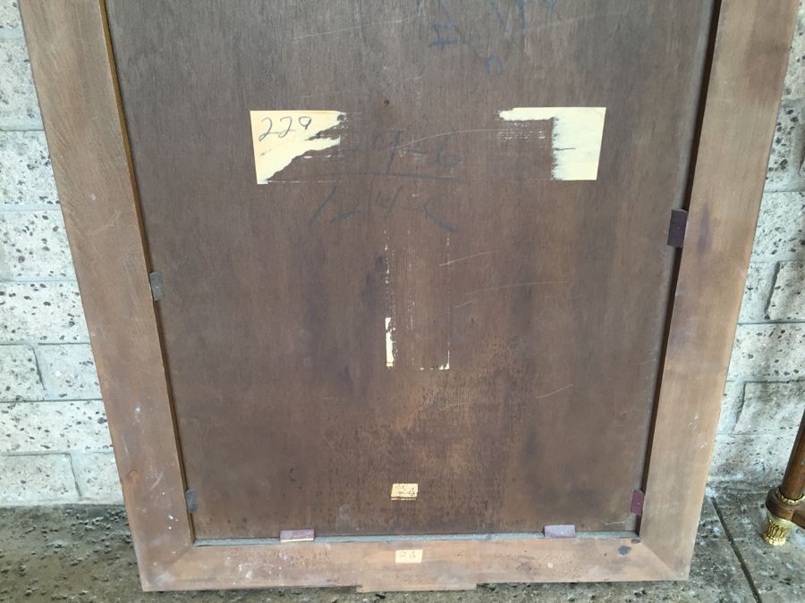 Stunning Hallway Table With Matching Mirror Gilt Decorated With Porcelain Painted Floral Motifs Made In Spain [Photo 30]