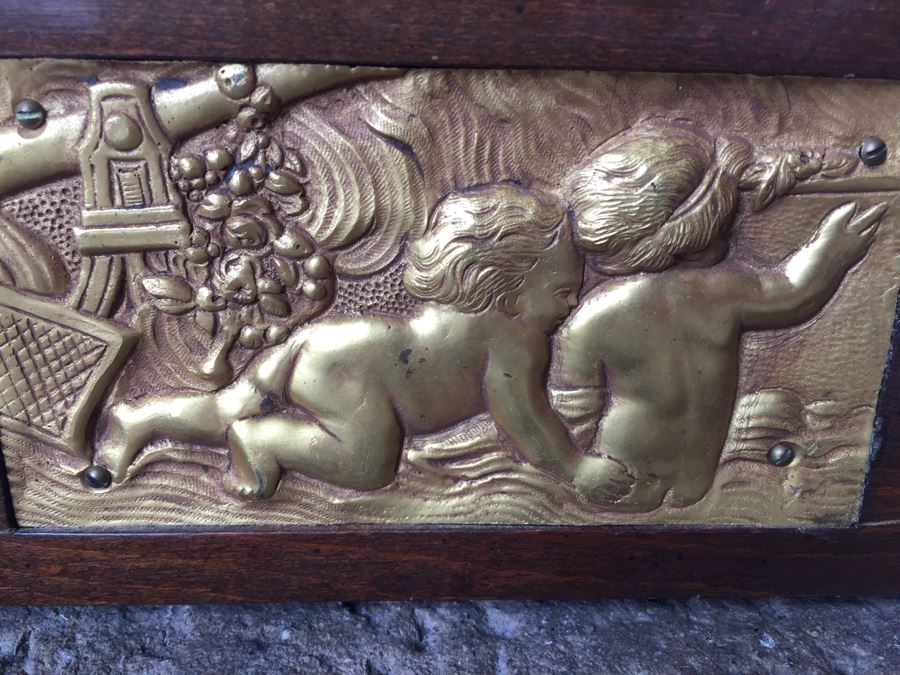 Stunning Hallway Table With Matching Mirror Gilt Decorated With Porcelain Painted Floral Motifs Made In Spain [Photo 37]