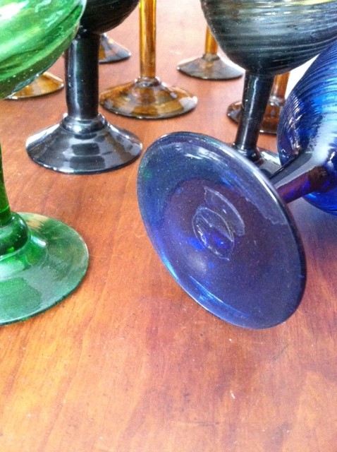 Colorful Mexican Hand Blown Stemware Lot [Photo 3]