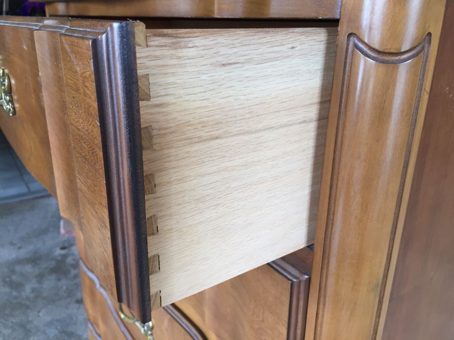 Nice Cherry 5 Drawer Chest Of Drawers Dresser [Photo 3]