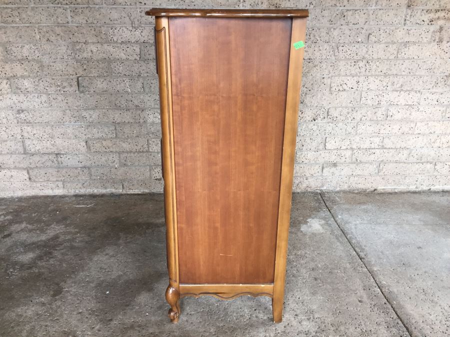 Nice Cherry 5 Drawer Chest Of Drawers Dresser [Photo 11]