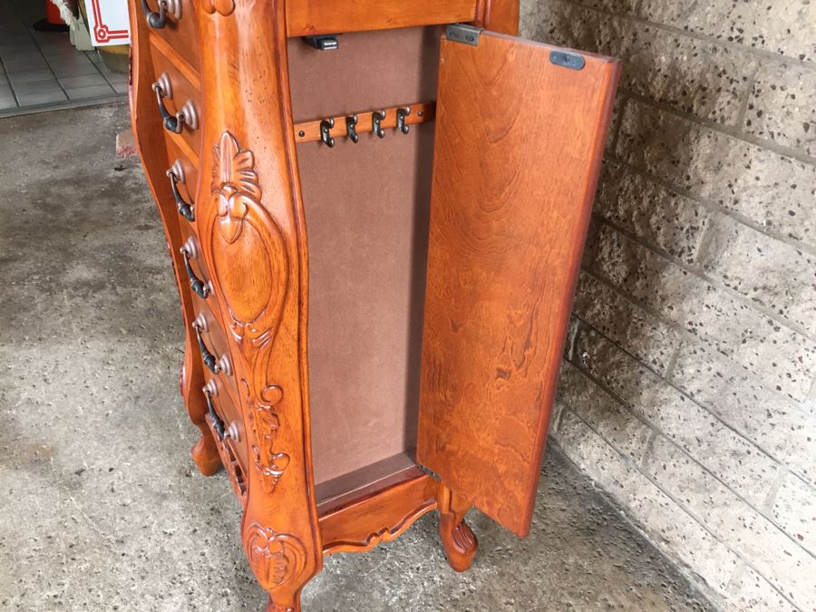 Powell Floorstanding Jewelry Armoire Solid Wood [Photo 3]