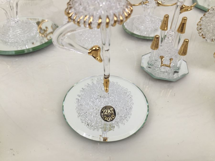 Huge Lot Of Gold Accented Glass Figurines [Photo 2]
