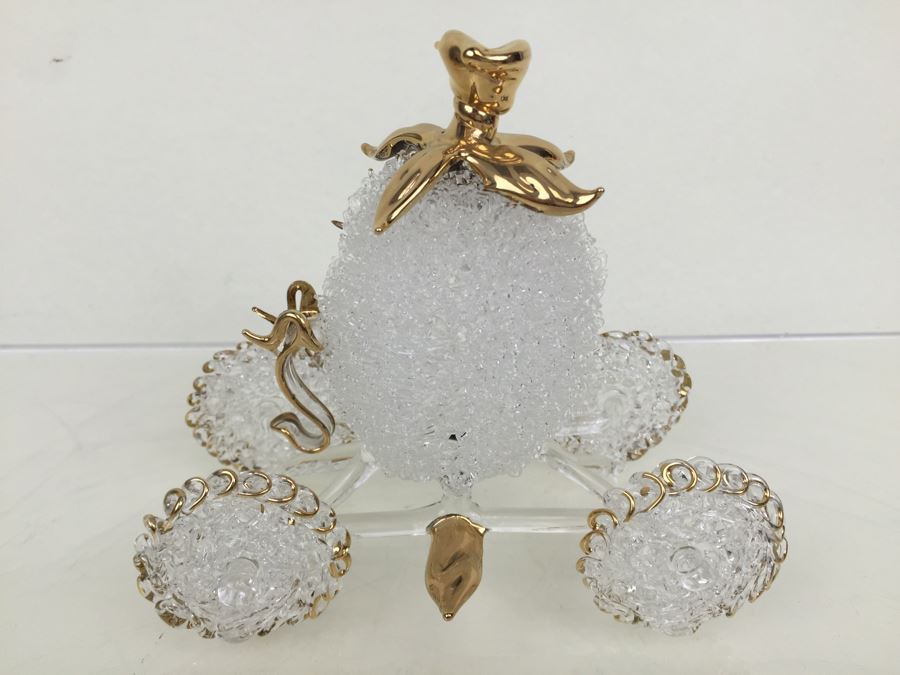 Huge Lot Of Gold Accented Glass Figurines [Photo 21]