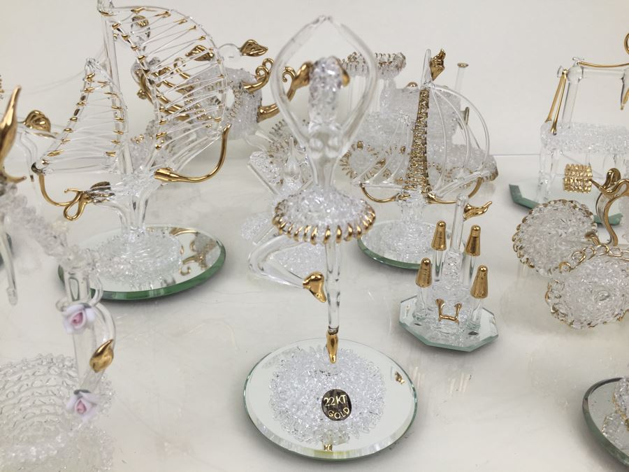 Huge Lot Of Gold Accented Glass Figurines [Photo 4]