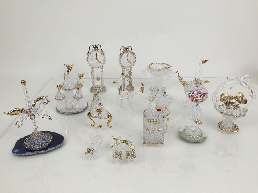 Huge Lot Of Gold Accented Glass Figurines [Photo 4]